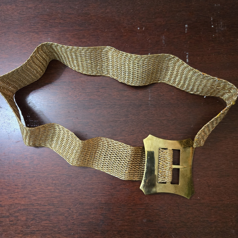 Vintage Gold Woven Belt